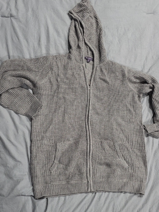 Roaman's Jackets & Blazers - Roaman's Light Gray Hooded Jacket